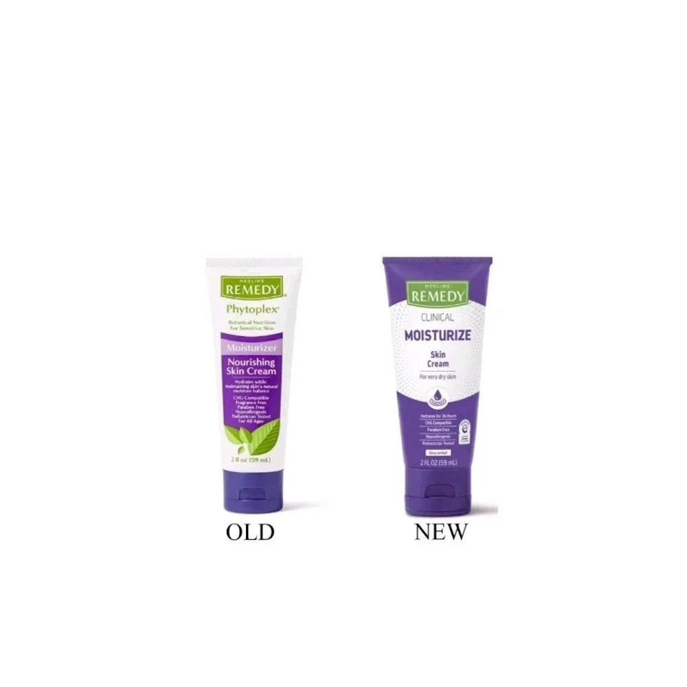 Medline Remedy Moisturize Skin Cream Hypoallergenic‎ Vanilla Scent 2oz, 2 Pack